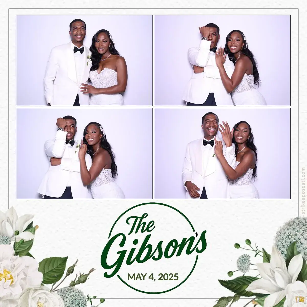 Wedding photo booth moment
