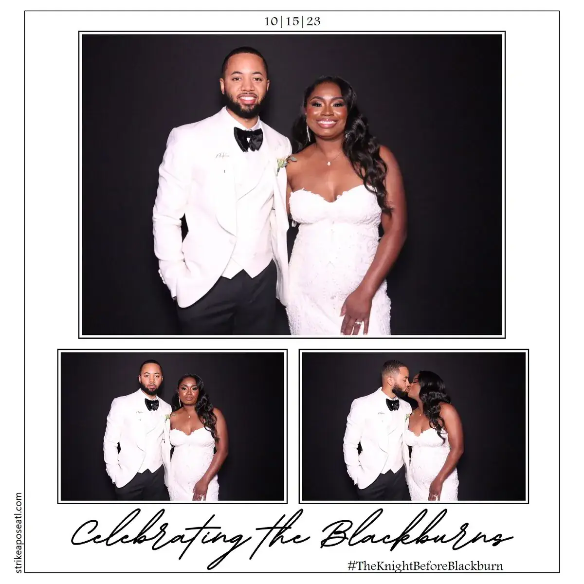 Guests at the wedding photo booth
