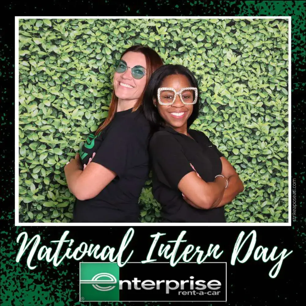 Enterprise Rent-A-Car intern day booth