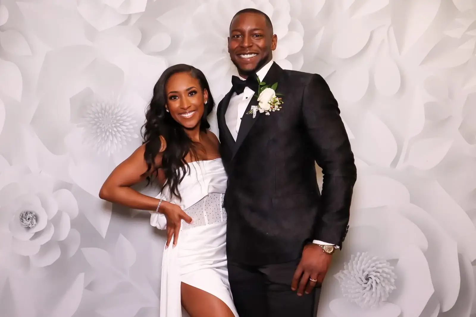 Wedding reception photo booth