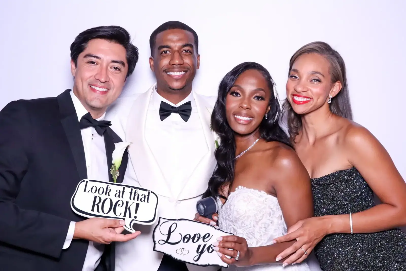 Wedding reception photo booth